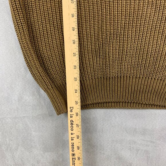 Paul James Mens Sweater Medium Brown Crewneck Long Sleeve Commando Chunky Ribbed - Picture 5 of 6